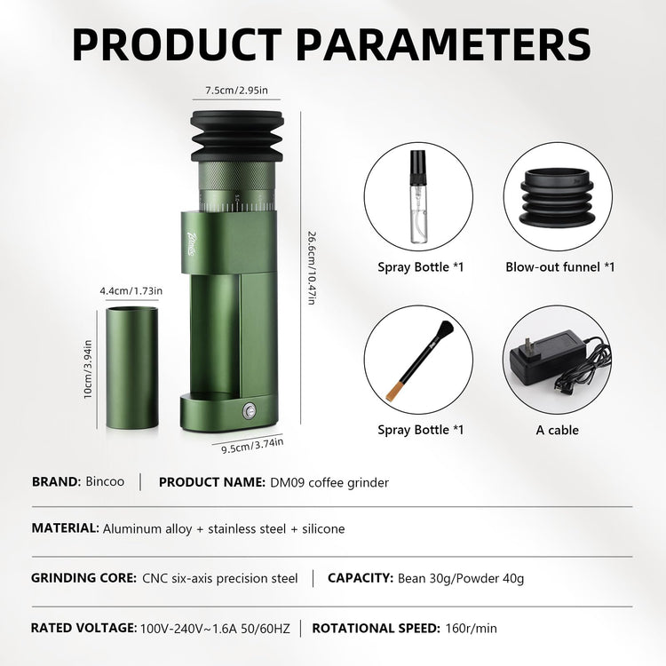DM09 Coffee Grinder Electric with CNC Steel Burr