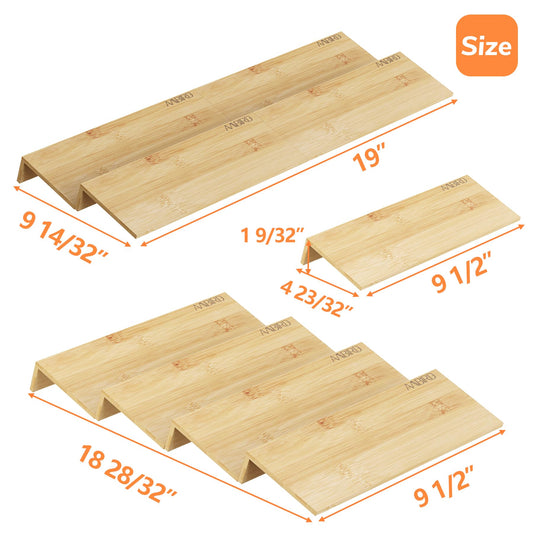 Bamboo Spice Drawer Organizer with Non (4 Count)