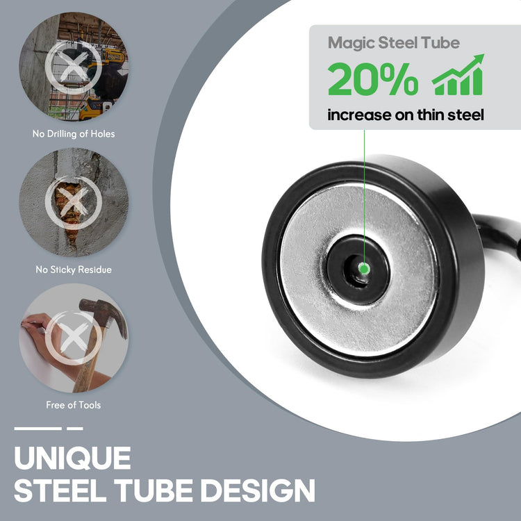 Magnetic Hooks Steel Tube Design for Cruise (10 Count)