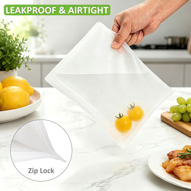 Reusable Sandwich Bags & Snack Bags Set (8 Count)