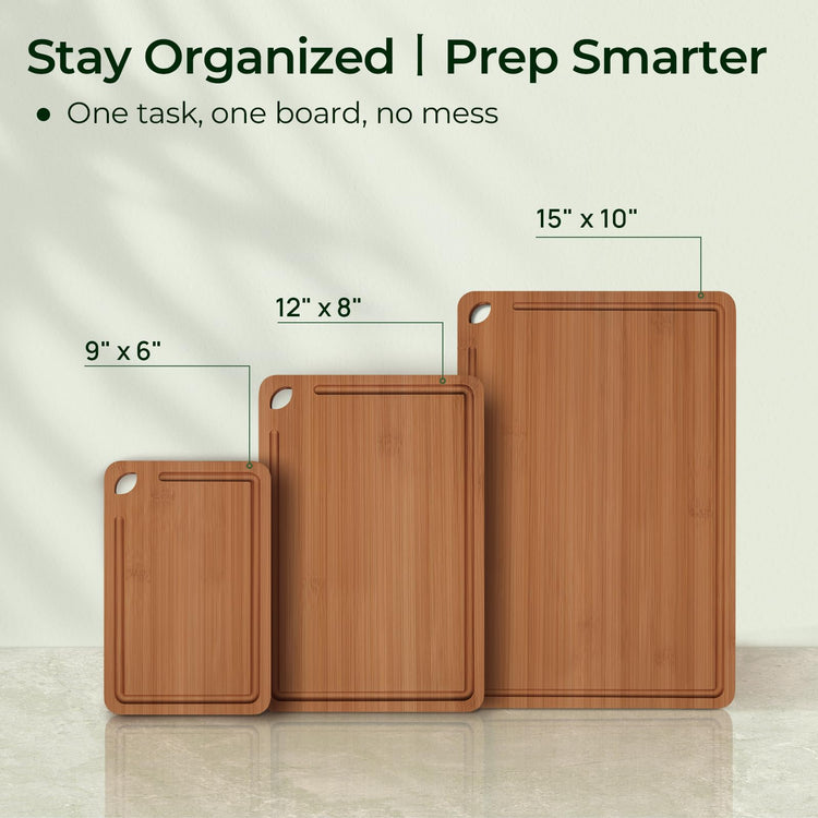 Bamboo Cutting Board (3 Count)