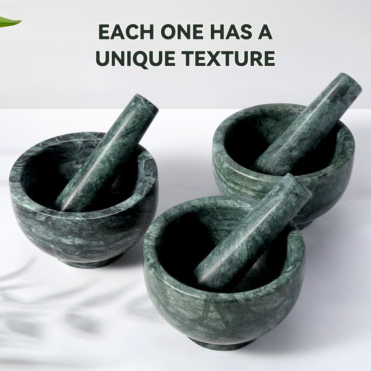 Indian Natural Marble Mortar and Pestle Set
