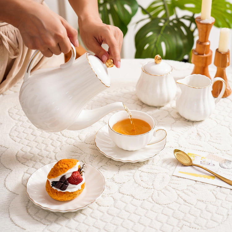 Ceramic Sugar and Creamer Set