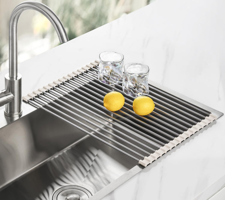 Roll Up Dish Drying Rack Over Sink