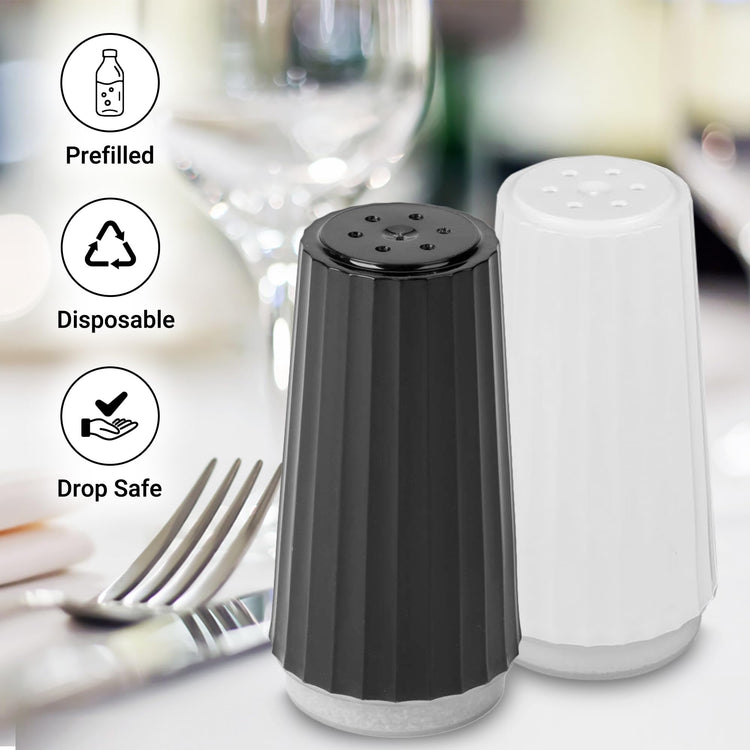 Disposable Salt and Pepper Shakers by Global Basics (48 Count)