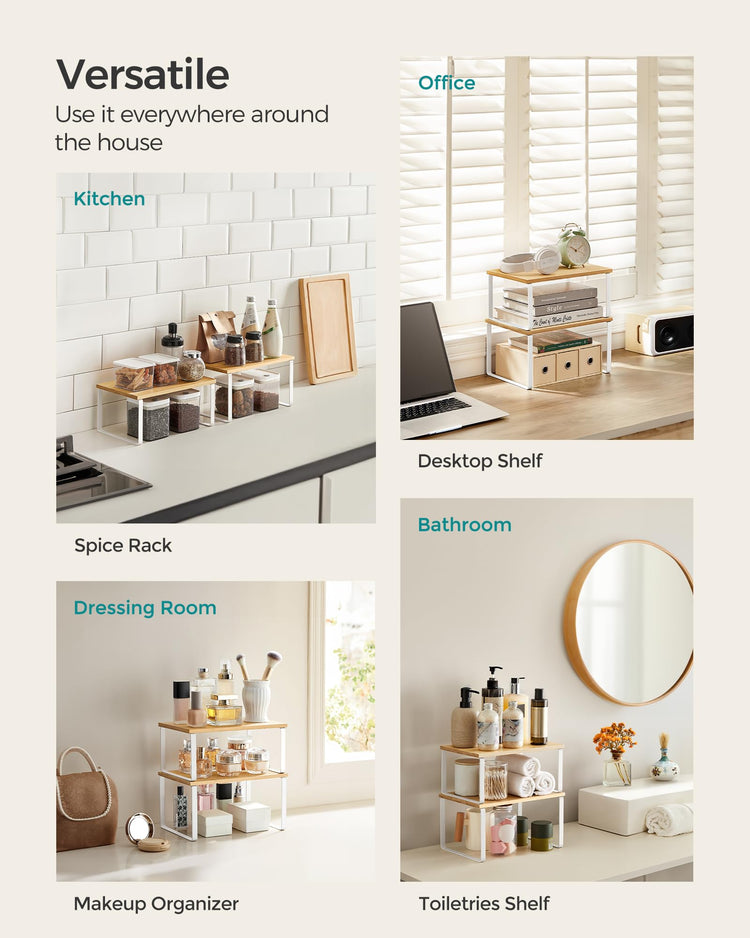 Cabinet Organizer Shelf (4 Count)