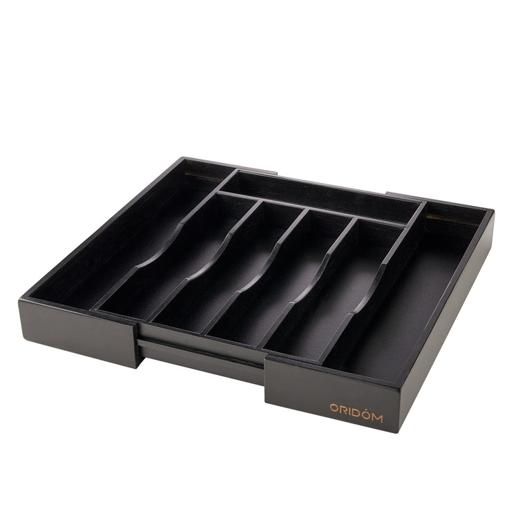 Expandable Bamboo Kitchen Drawer Organizer for Cutlery and Utensils
