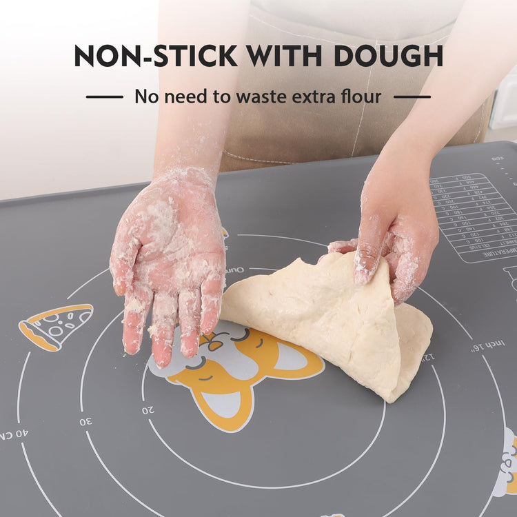 Silicone Baking Mat Sheet and Pastry Dough Cutter