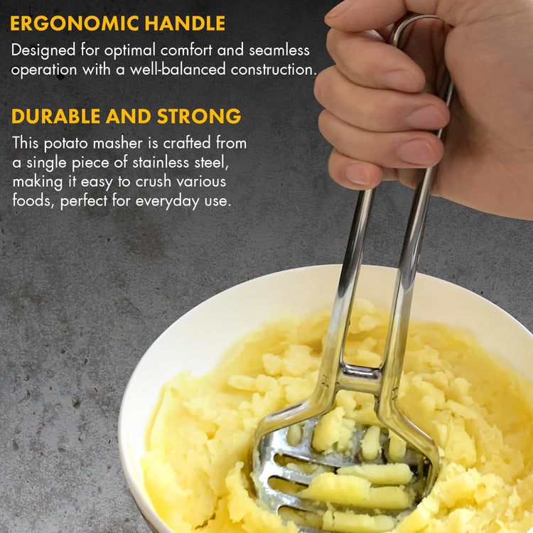 QAP Stainless Steel Heavy Duty Potato Masher Avocado Smasher
