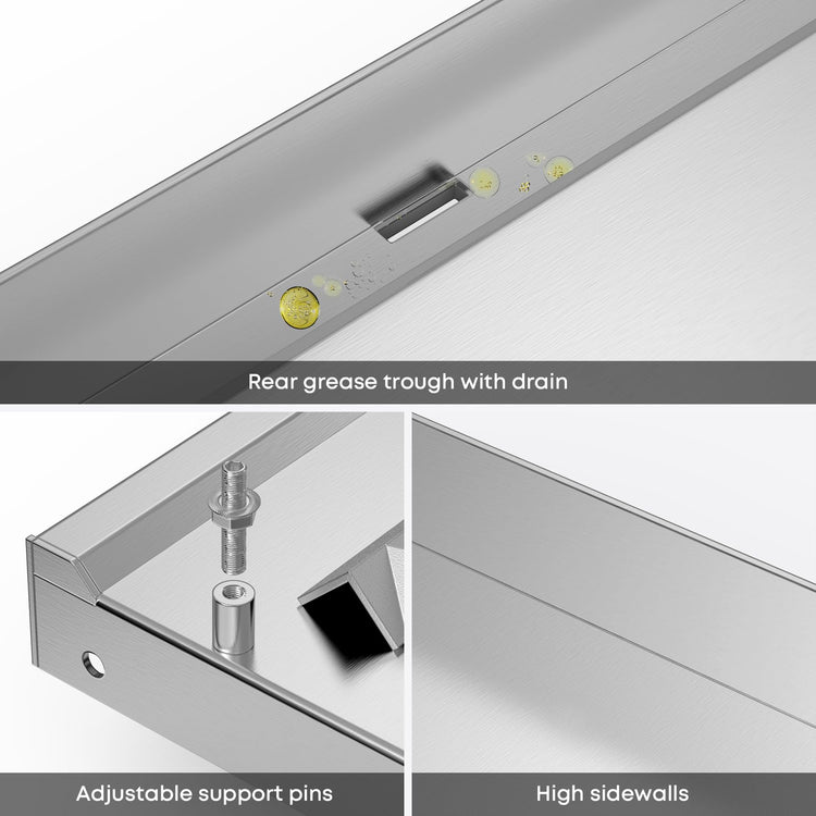 17 Inch Stainless Steel Replacement Griddle Top for Blackstone