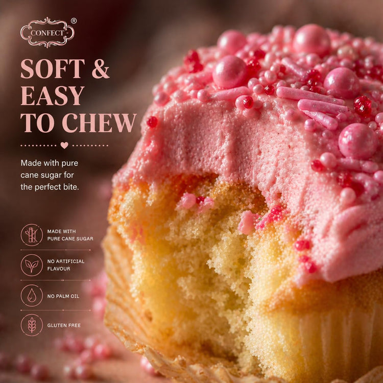 Sprinkles for Cakes & Cupcakes Decoration Assorted pack of 5 Pink Pop Sprinkles Mix Blush Pink (5 Ounce)