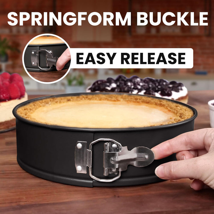 Premium 9 Inch Springform Pan Nonstick Cheesecake Pan with Removable Bottom