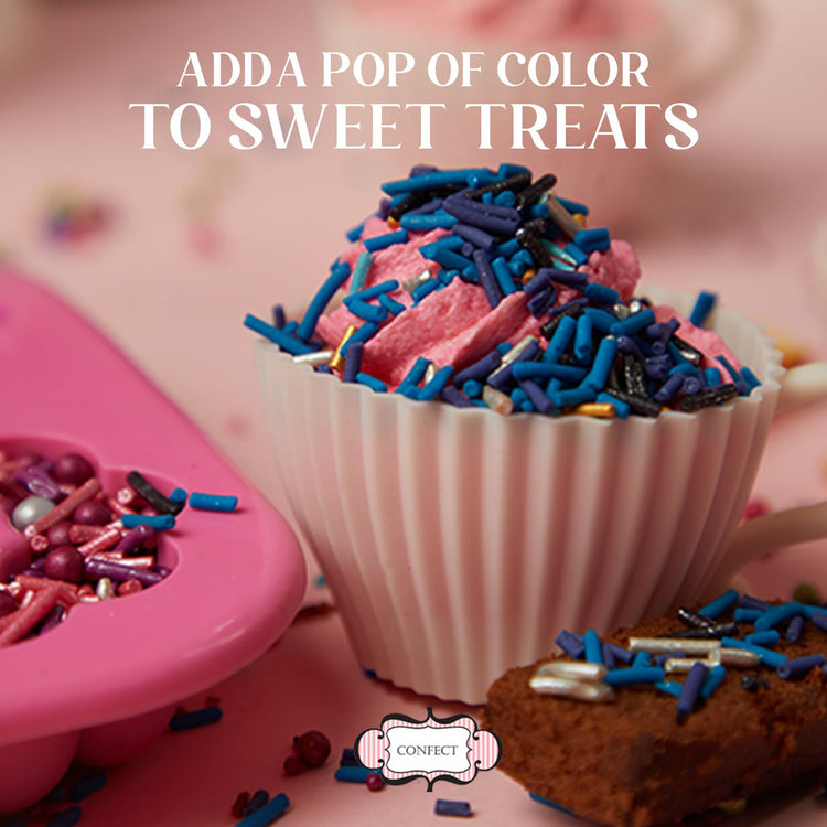 Sprinkles Retro Pop Disco Ball Mashup Sprinkles Mix Navy Blue