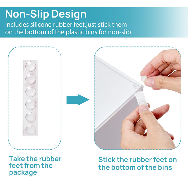 4 Pack Small Stackable Storage Drawers (4 Count)
