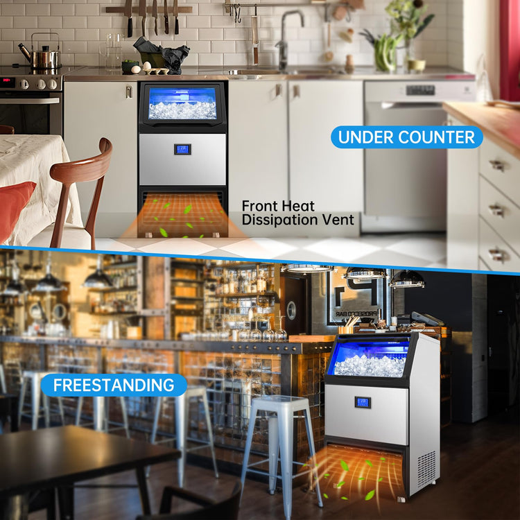 450 lbs High Output Commercial Ice Maker Undercounter Built (162 Count)