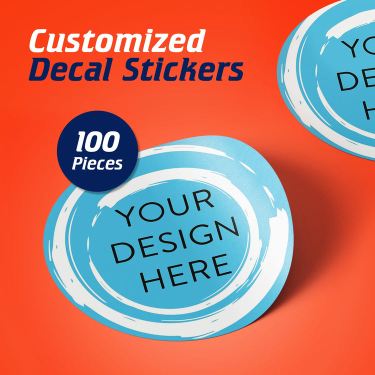100 Custom Vinyl Stickers (100 Count)