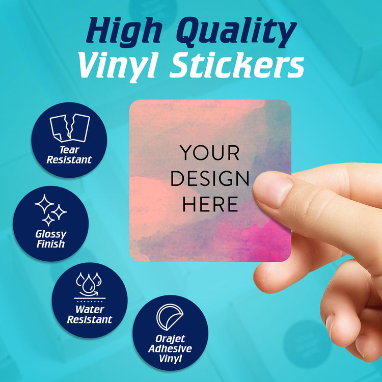 Custom Vinyl Stickers Your Image (100 Count)