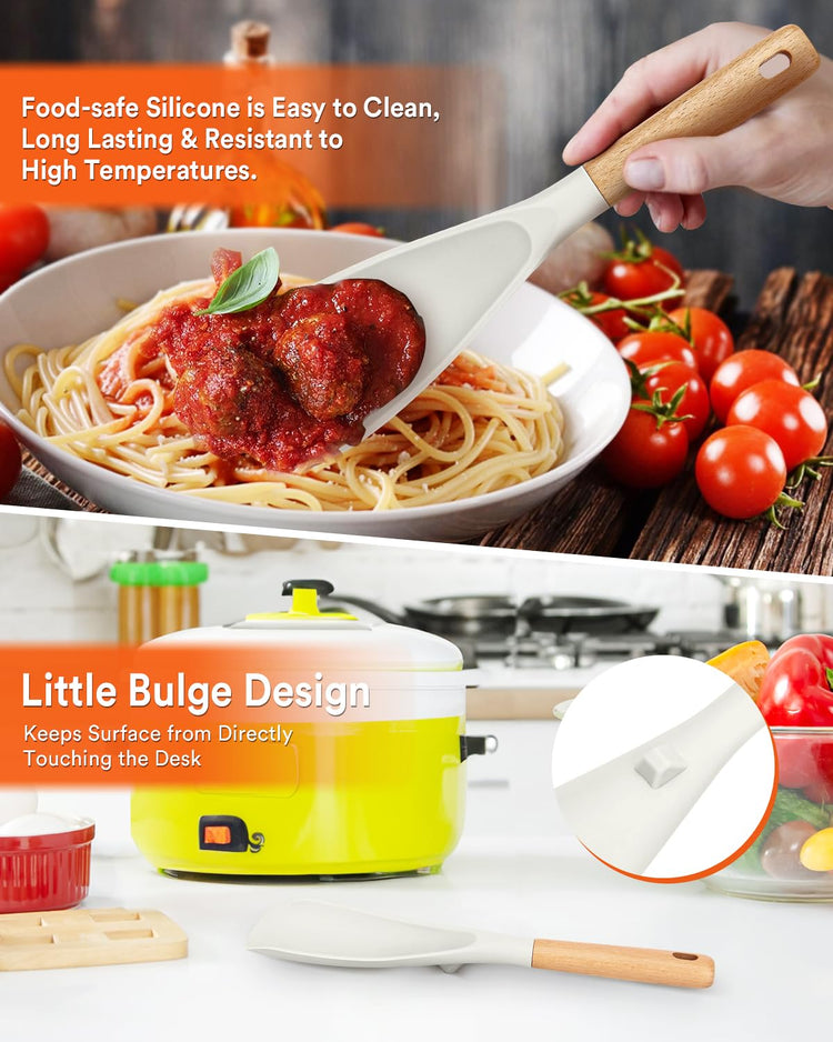 Cooking Spoon and Rice Scooper for Nonstick Cookware