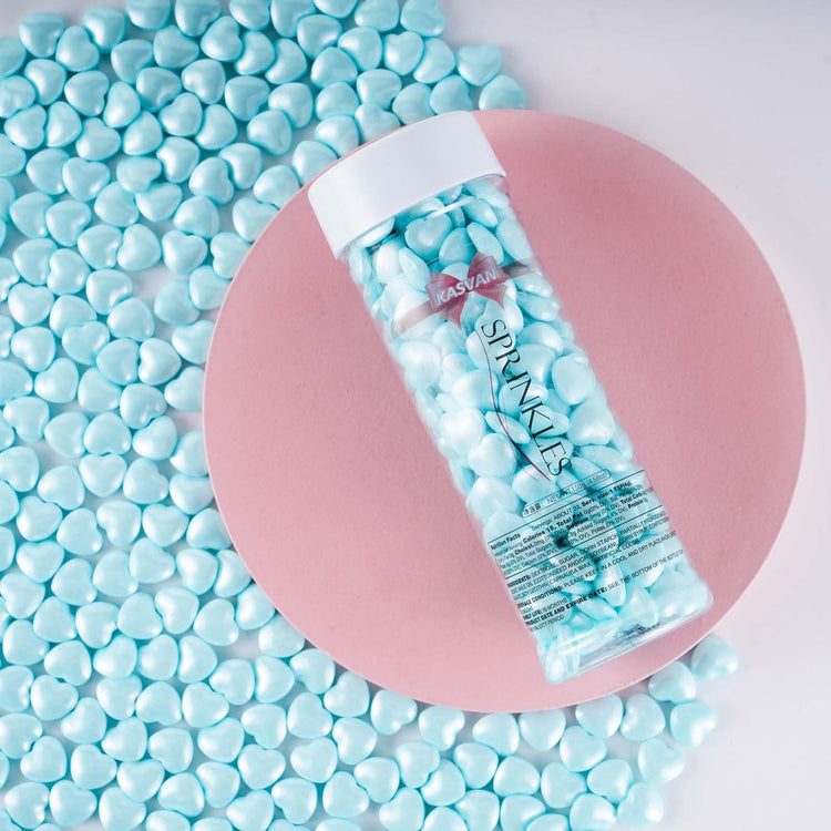 Blue Heart Shapes Sprinkles (4.58 Ounce)