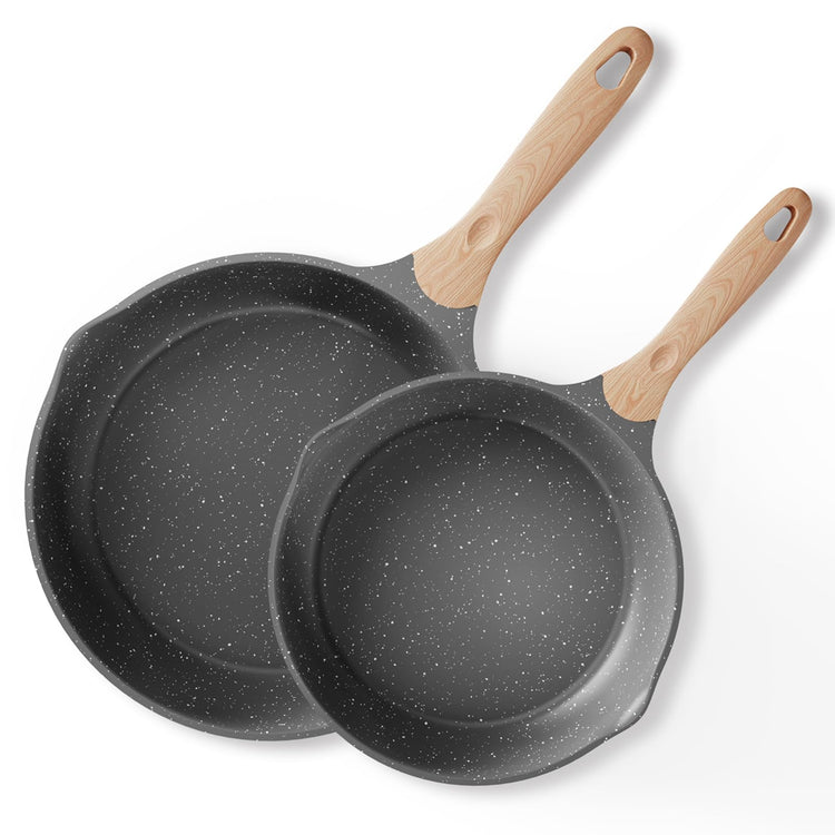8 & 10 Inch Nonstick Frying Pan Sets for Cooking Dual Spouts Skillet (2 Count)