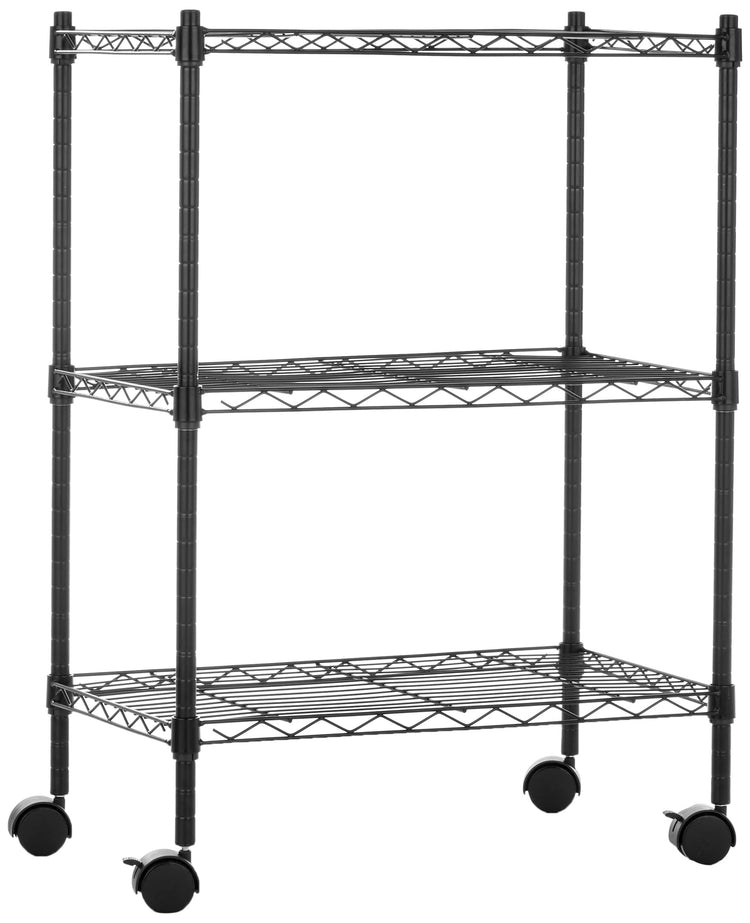 3 Shelf Adjustable Heavy Duty Storage Shelving Unit on 2" Wheels