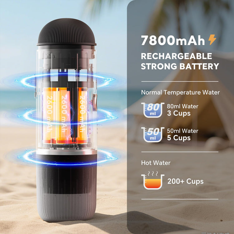 Portable Electric Espresso Coffee Maker for Ground Coffee & NS Capsule Fast Self