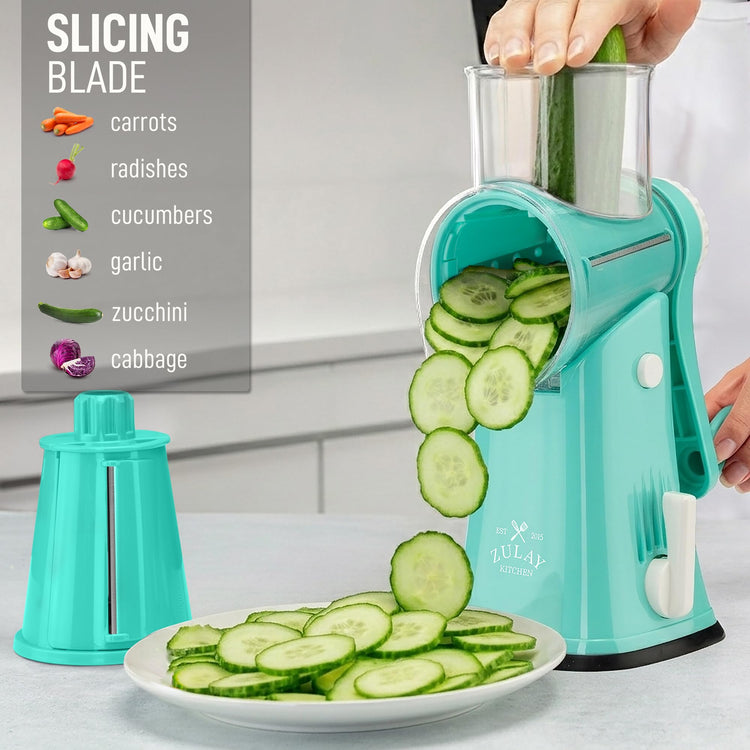 Rotary Cheese Grater 5 Blade Cheese Shredder
