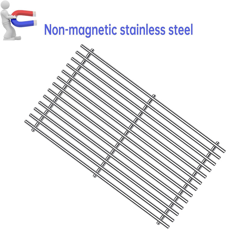 7637 7635 Grill Grates Replacement Flavorizer Bars for Weber Spirit Grill I Spirit II E-210, S-210, E-220, S-220, 17.5” Stainless Steel Cooking Grid BBQ Grill Parts 2 Burners Spirit 200 Series