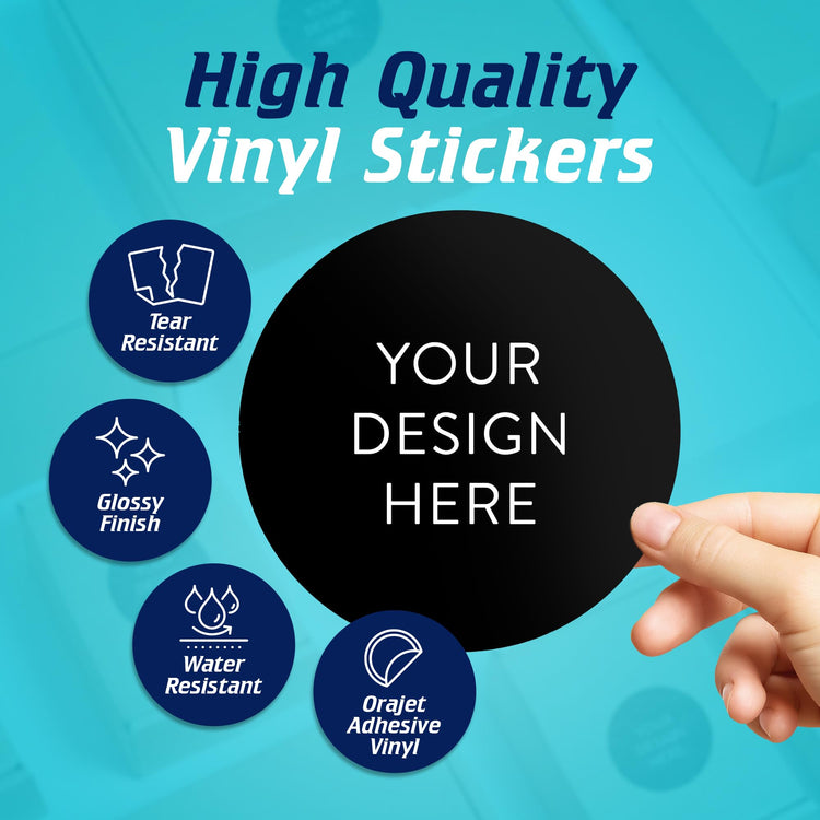Custom Vinyl Stickers Your Image (5 Count)