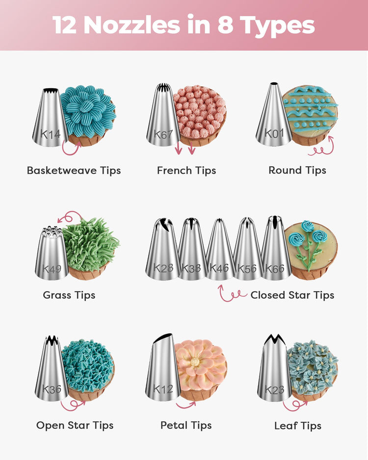 71 Cake Decorating Kit Baking Supplies Tools for Beginners & Pros (71 Count)