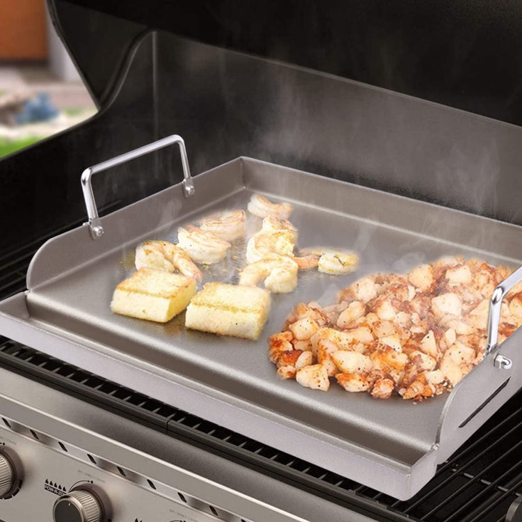 Cast Iron Griddle for Gas Grill Flat Top Griddle Insert for Outdoor Gas Grill
