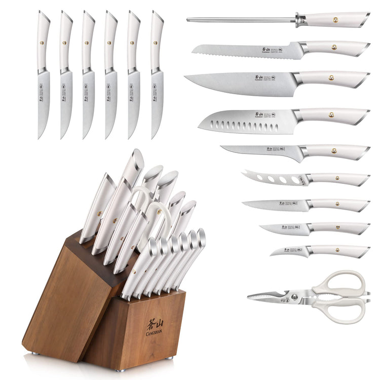 ELBERT Series German Steel Forged Knife Block Sets (17 Count)