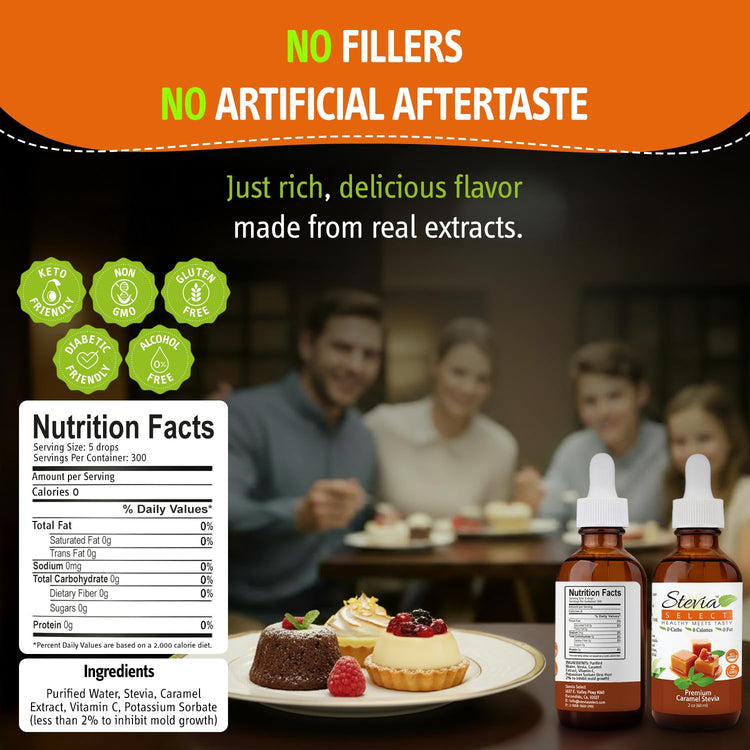 Caramel Flavored Liquid Stevia (2 Fl Oz)