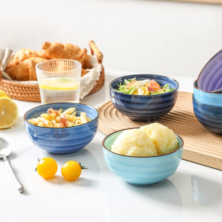 Ceramic 24 Oz Cereal Bowls Set (6 Count)