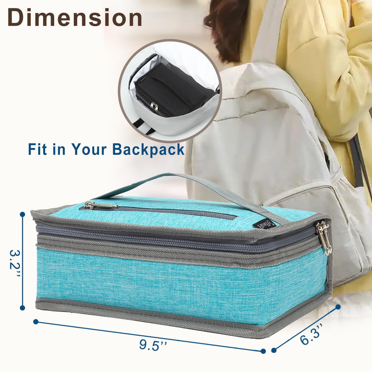 Small Insulated Lunch box Portable Soft Bag Mini Cooler Thermal Meal Tote Kit with Handle for Work & School