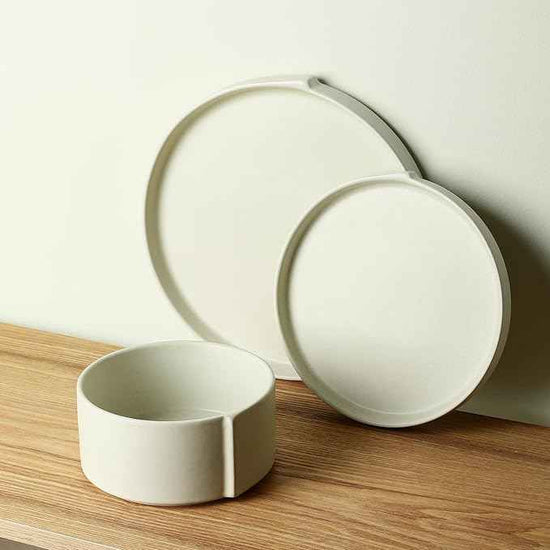 Stone Lain Bao 12-Piece Stoneware Dinnerware Set – Beige, Service for 4, Contemporary Round Dinner & Salad Plates with Cereal Bowls, Modern Tableware for Daily Dining, Hosting & Kitchen Décor
