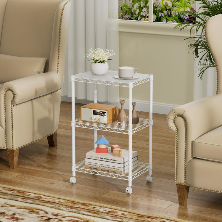 3 Small Wire Shelves Kitchen Pantry Close Home Organizers and Storage Bathroom Shelf Laundry Room Organization Adjustable Book Metal Garage Shelving Unit