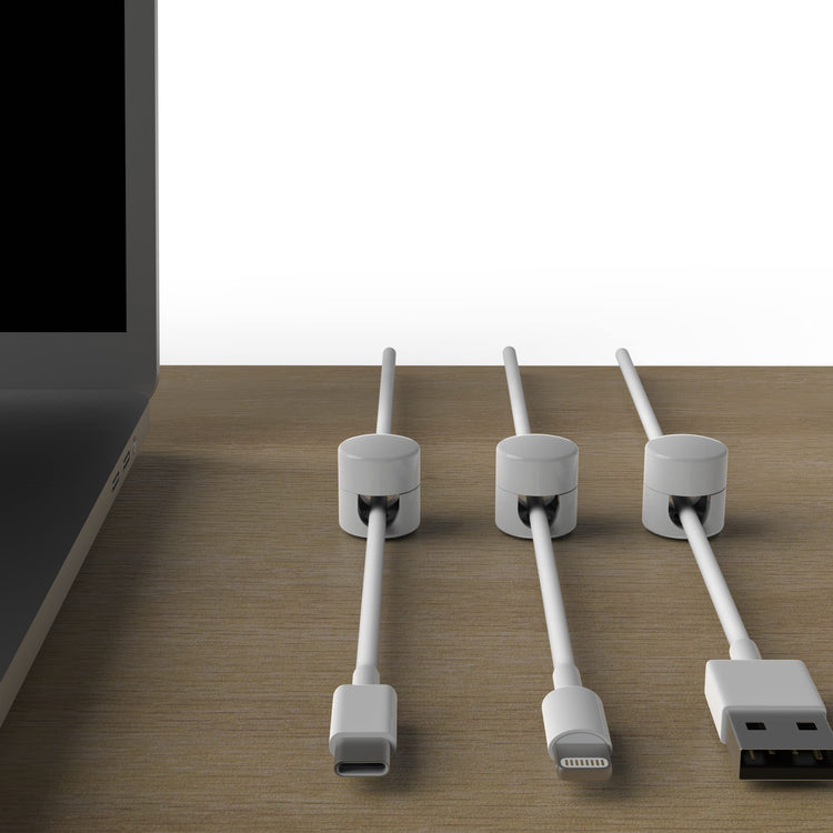 Cable Anchors for Desk Organization White