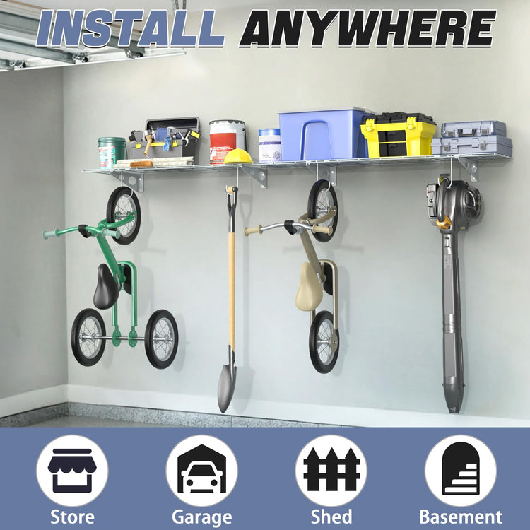 2 Pack Garage Wall Shelves