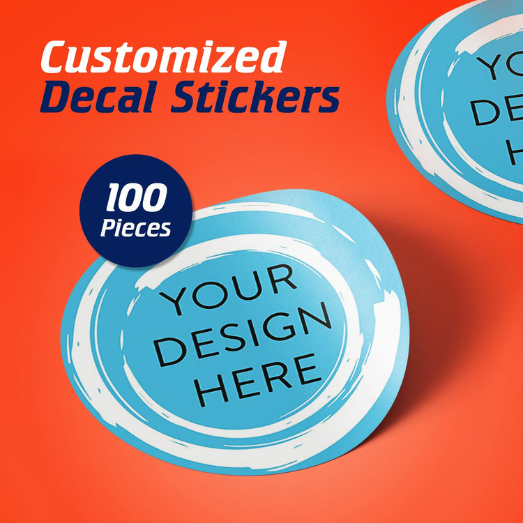 100 Custom Vinyl Stickers (100 Count)