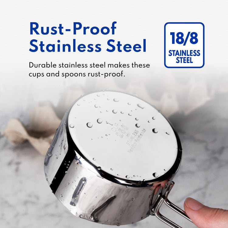 42917 Stainless Steel Measuring Cups and Spoons Set
