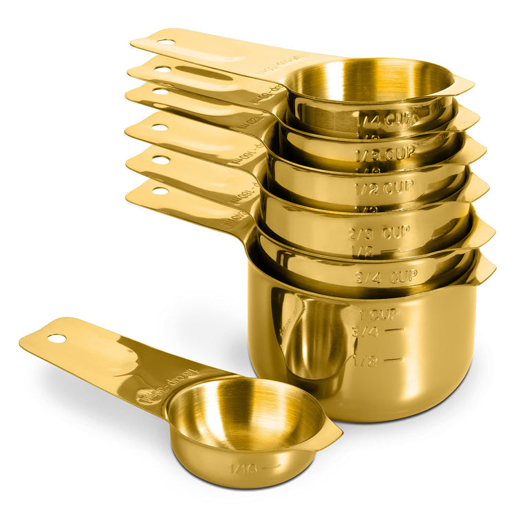 7-Piece 18/8 Stainless Steel Measuring Cups Set, Gold