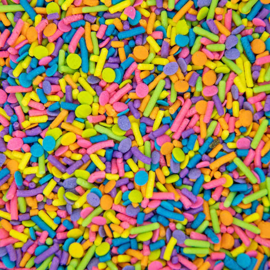 Neon Colorful Sprinkles Confetti Funfetti Sprinkles for Cake Decorations (4 Ounce)