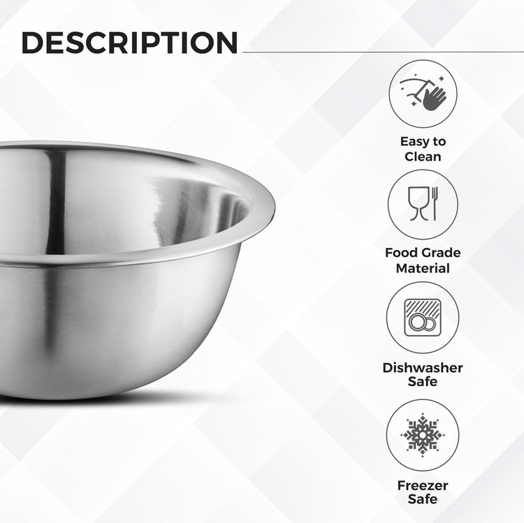 Premium Stainless Steel Mixing Bowls (5 Count)