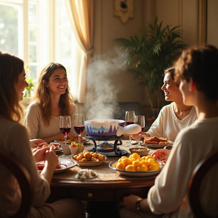 Serene Summits Swiss Design Fondue Set for Party