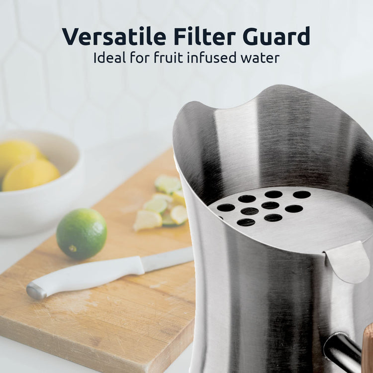 pH Vitality Alkaline Water Filter Pitcher for Drinking Water Stainless Steel
