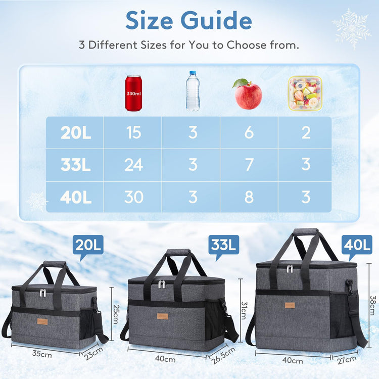 Cooler Bag 60 Cans Collapsible and Insulated Large Lunch Bag Leakproof Soft Cooler Portable for Camping