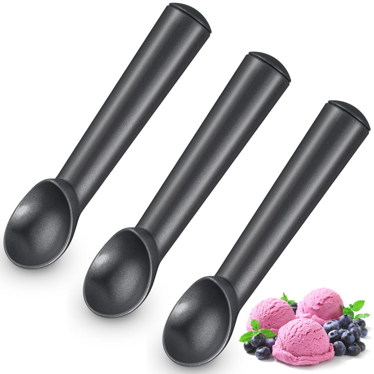 3 Pieces Ice Cream Scoop 7 Inches Nonstick Anti Freeze Ice Cream Scooper with Comfort Handle Aluminum Alloy Design Professional Ice Cream Scoop Easy Clean for Gelato Cookie Sorbet (3 Count)