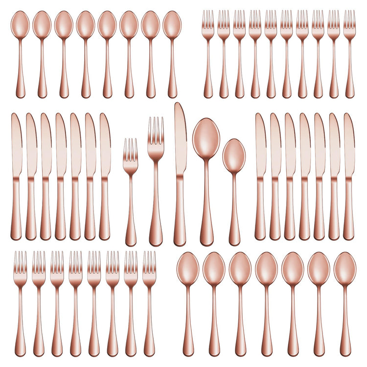 20 Pcs Rose Gold Silverware Set Service for 4 (20 Count)