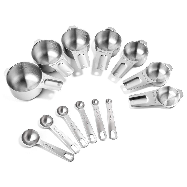 13pc Stainless Steel Measuring Spoon & Cup Set